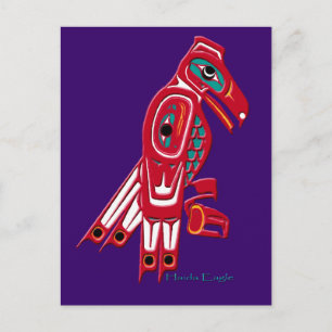 Postal Diseño de vida silvestre para nativos estadouniden