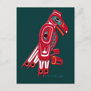 Postal Diseño de vida silvestre para nativos estadouniden