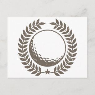 Postal Diseño de vintage para bolas de golf