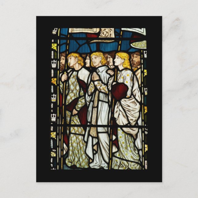 Postal Diseño de William Morris, Todos los Santos, (Anverso)