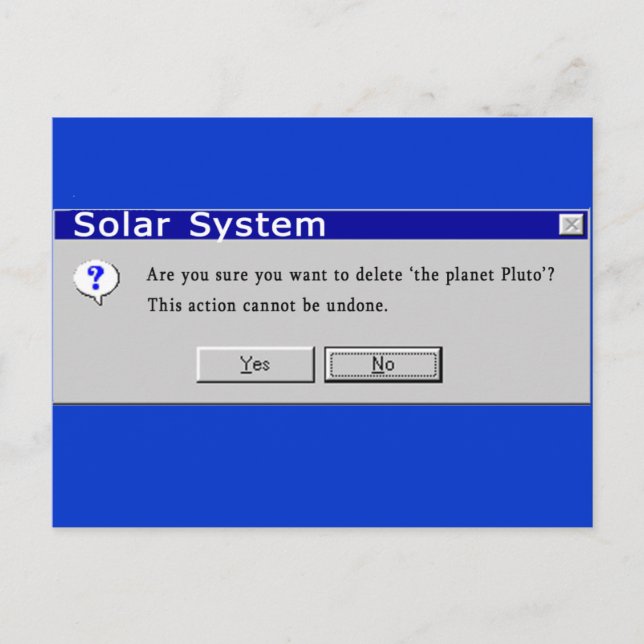 Postal Diseño degradado divertido de Plutón (Anverso)