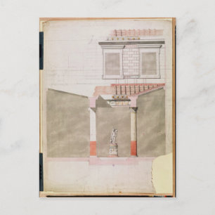 Postal Diseño del atrio del palacio pompeya