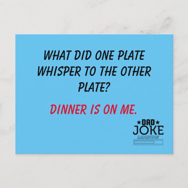 Postal Diseño del Chiste Bad Pun Dad (Anverso)