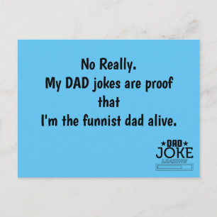 Postal Diseño del Chiste Bad Pun Dad