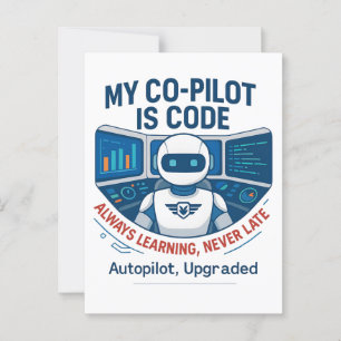 Postal Diseño del copiloto de código de inteligencia arti