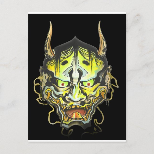 Postal Diseño del demonio Oni (Anverso)