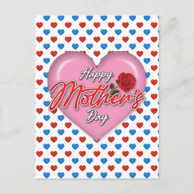Postal Diseño del Día de la Madre con mucha elegancia (Anverso)