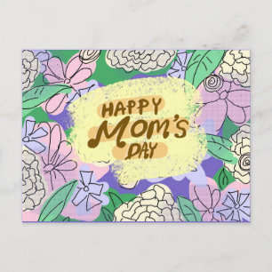 Postal Diseño del Día de la Madre Floral