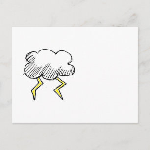 Postal Diseño del día lluvioso de la tormenta personaliza