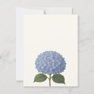 Postal Diseño del Ilustracion botánico Blue Hydrangea