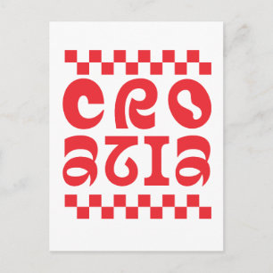 Postal diseño del logotipo del país croacia