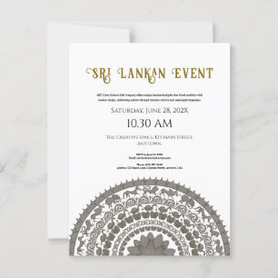 Postal Diseño del patrimonio minimalista de Sri Lanka