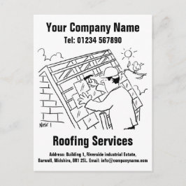 Postal Diseño del Personalizado de servicios de techo par