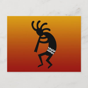Postal Diseño del Suroeste Bailando Kokopelli