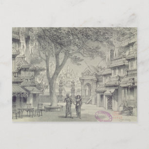 Postal Diseño determinado para el acto II de la ópera