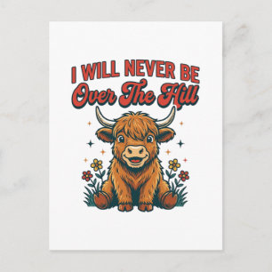 Postal Diseño divertido de cumpleaños de vaca de las High