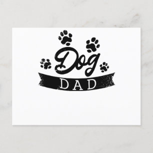 Postal Diseño divertido de Dog Dad - Idea de regalo para 