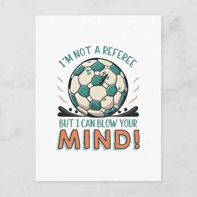 Postal Diseño Divertido de Fútbol (Anverso)