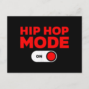 Postal Diseño divertido de hip hop para hombres mujeres H