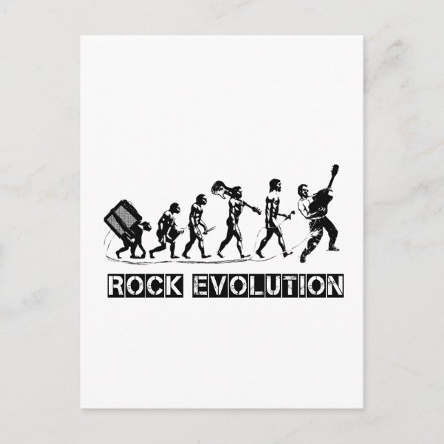 Postal Diseño divertido de Rock Evolution (Anverso)