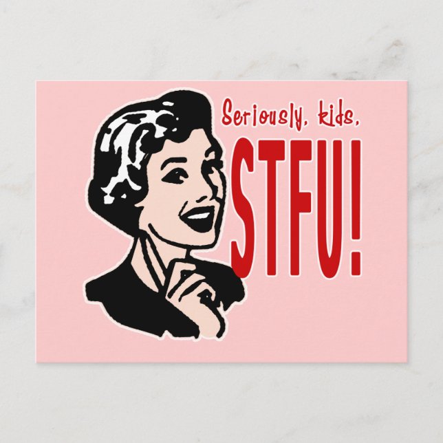 Postal Diseño divertido del Día de la Madre (Anverso)