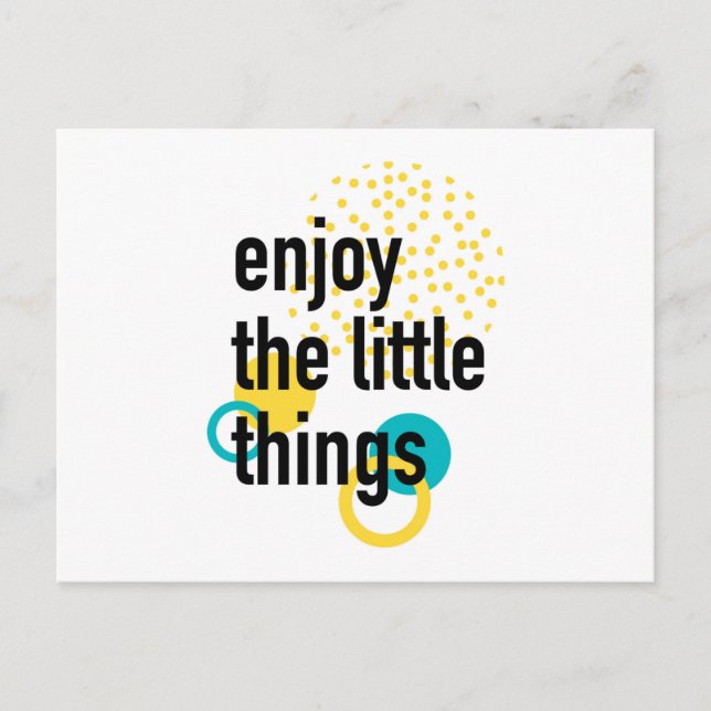 Postal Diseño divertido y moderno de Enjoy the Lıttle Thi (Anverso)