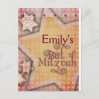 Postal Diseño DIY Polka Dot Colorful Bat Mitzvah