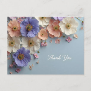 Postal Diseño Elegante de Agradecimiento con un Arreglo P