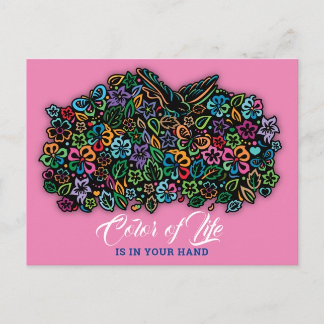 Postal Diseño Elelgant Color of Life (Anverso)