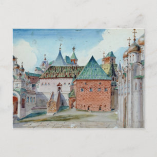 Postal Diseño escénico para la ópera de Modest Mussorgsky