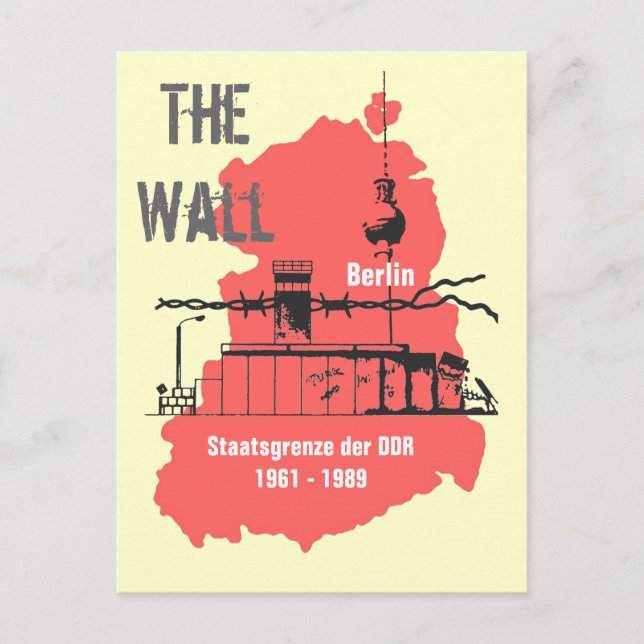 Postal Diseño especial de Die Mauer (Anverso)