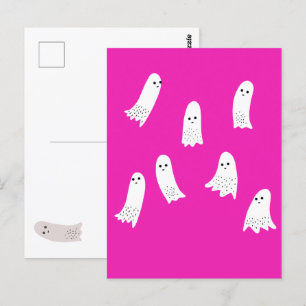 Postal Diseño espeluznante de los fantasmas de Halloween
