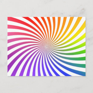Postal Diseño espiral colorido: