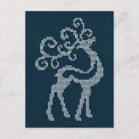 Diseño estacional de renos de bordado de navidad a