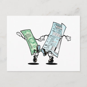 Postal Diseño Feliz de Devolución de Impuestos