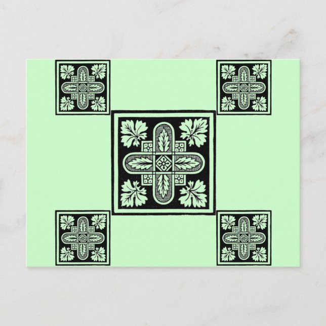 Postal Diseño floral (Anverso)