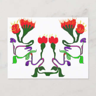 Postal diseño floral