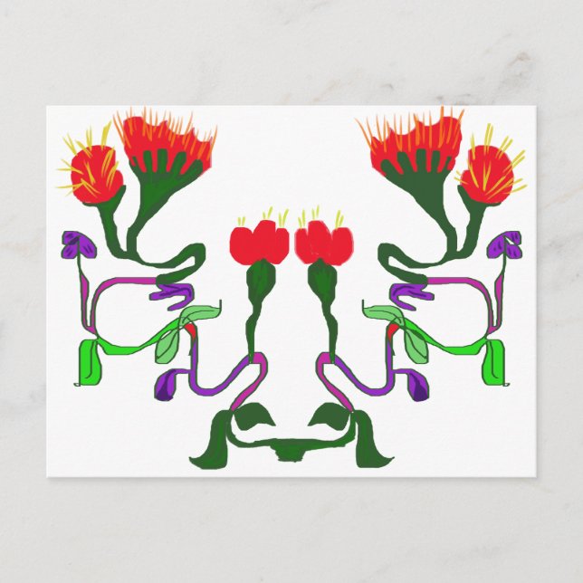 Postal diseño floral (Anverso)