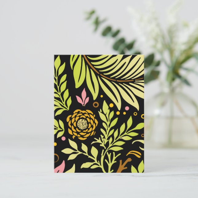 Postal Diseño floral 18 (Anverso de pie)