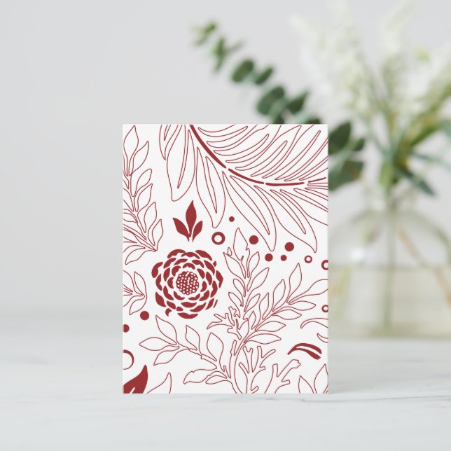 Postal Diseño floral 28 (Anverso de pie)