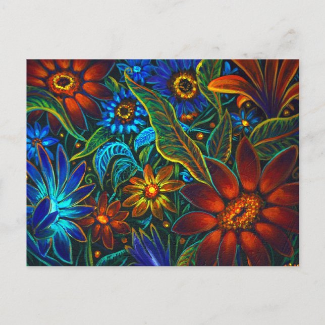 Postal Diseño floral CBjork Avatar (Anverso)