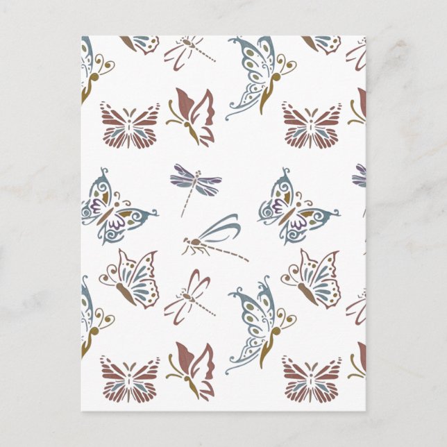 Postal Diseño floral colorido (Anverso)