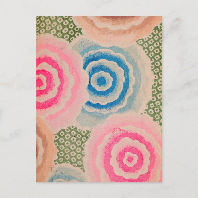 Postal Diseño floral de primavera vintage (Anverso)