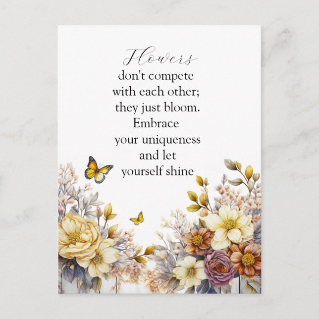 Postal Diseño Floral Elegante (Anverso)