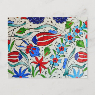 Postal Diseño floral turco