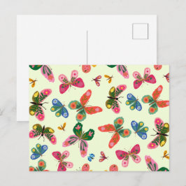 Postal Diseño Floral Verde de la Naturaleza