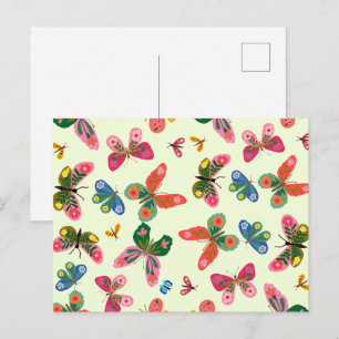 Postal Diseño Floral Verde de la Naturaleza