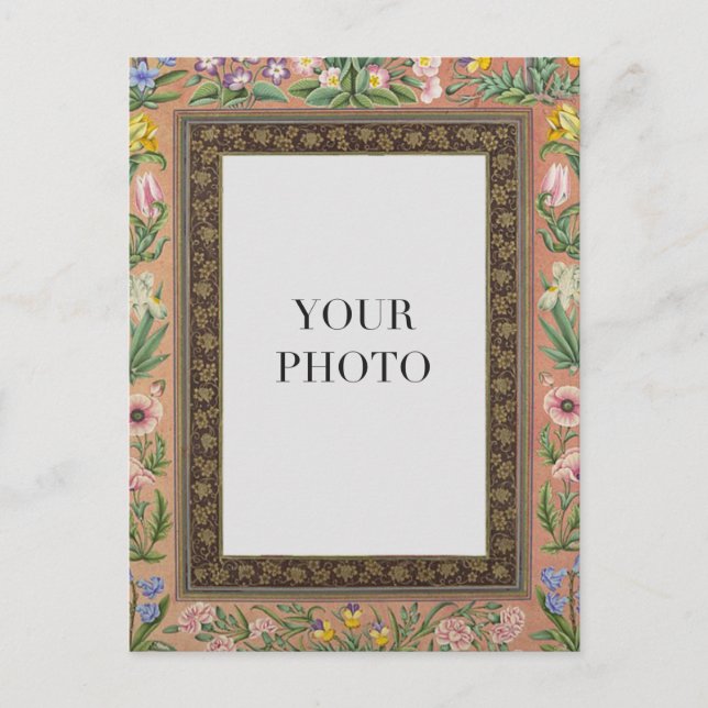 Postal Diseño floral vintage personal (Anverso)