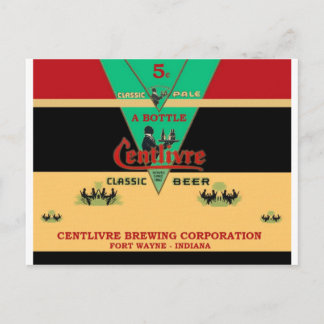 POSTAL DISEÑO FUERTE WAYNE INDIANA DE LA LATA DE CERVEZA