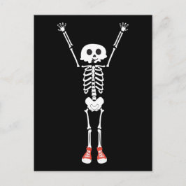 Postal Diseño genial de esqueleto de Halloween